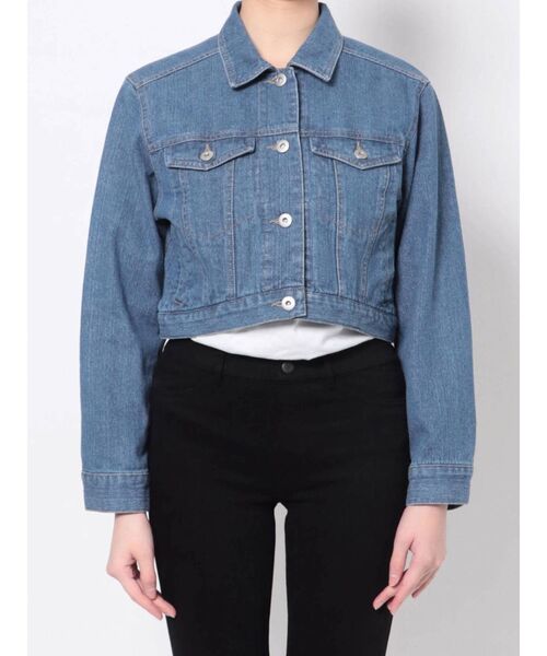 MERCURYDUO（マーキュリーデュオ）の「クロップドコンパクトGジャン（テーラードジャケット・レディース・ブルー・FREE）」の8枚目の写真