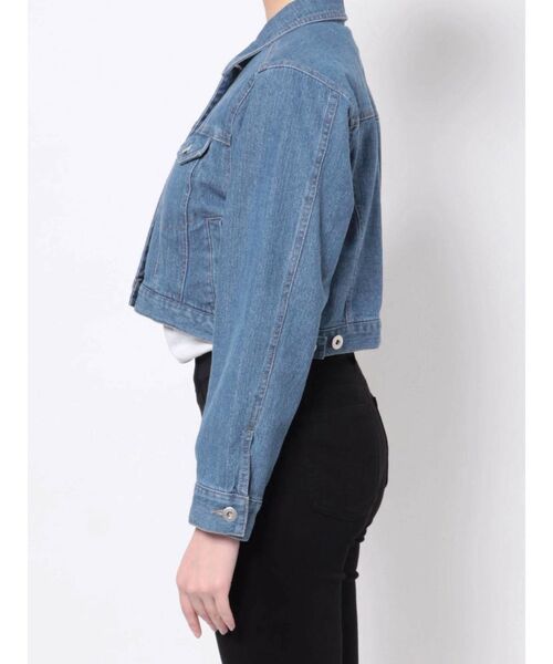 MERCURYDUO（マーキュリーデュオ）の「クロップドコンパクトGジャン（テーラードジャケット・レディース・ブルー・FREE）」の9枚目の写真