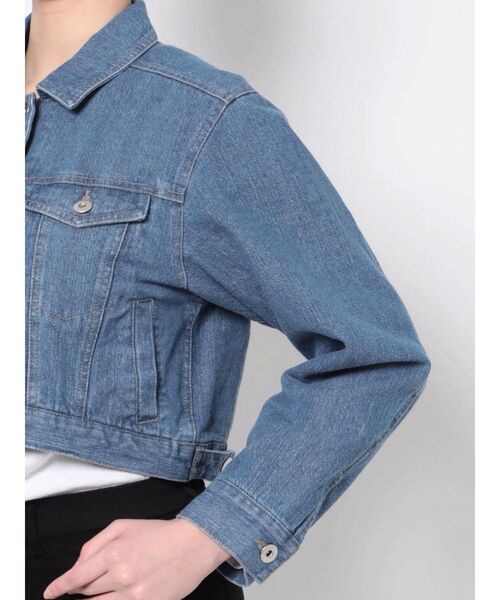 MERCURYDUO（マーキュリーデュオ）の「クロップドコンパクトGジャン（テーラードジャケット・レディース・ブルー・FREE）」の12枚目の写真