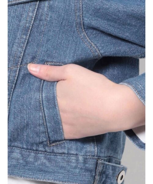 MERCURYDUO（マーキュリーデュオ）の「クロップドコンパクトGジャン（テーラードジャケット・レディース・ブルー・FREE）」の13枚目の写真