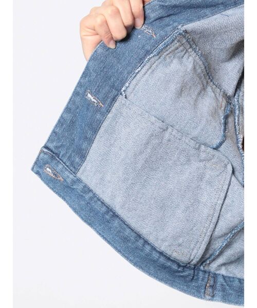 MERCURYDUO（マーキュリーデュオ）の「クロップドコンパクトGジャン（テーラードジャケット・レディース・ブルー・FREE）」の14枚目の写真