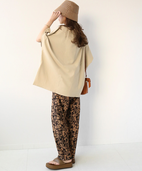JOURNAL STANDARD relume（ジャーナルスタンダード　レリューム）の「バイカラーフラワーイージーパンツ（その他パンツ・レディース・ブラック/ブラウン/ナチュラル・FREE）」の6枚目の写真
