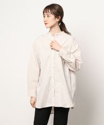 Te chichi | パール釦ストライプチュニックシャツ(シャツ/ブラウス)