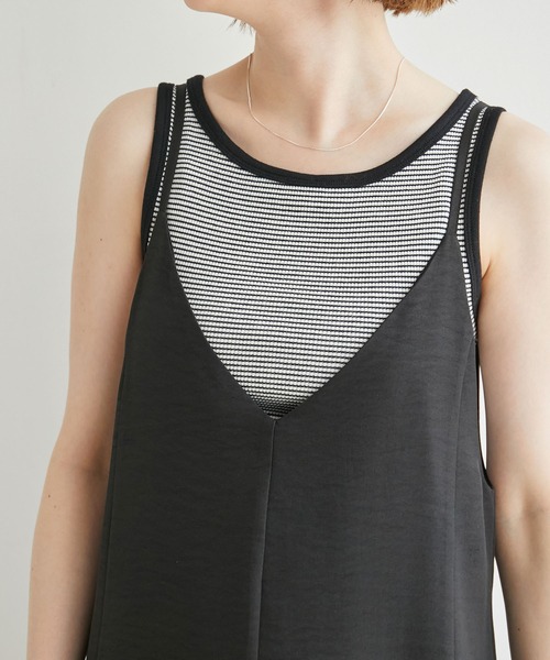 ROPE' PICNIC(ロペピクニック)の「2WAY/ライトソフトツイルキャミワンピース(ワンピース・レディース・ブラック/ベージュ/グリーン系その他2・38)」の6枚目の写真