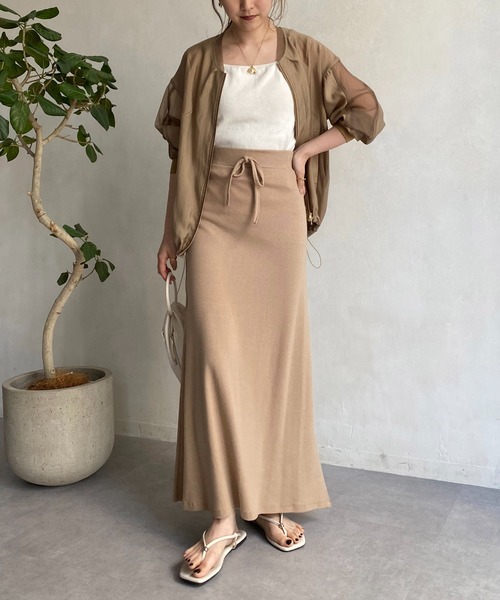 CAPRICIEUX LE'MAGE（カプリシューレマージュ）の「【AgAwd/アガウド】リラックススカート（スカート・レディース・ブラック/ベージュ・FREE）」の8枚目の写真