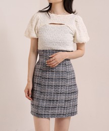 one after another NICE CLAUP | 胸あきしぼしぼトップス(Tシャツ/カットソー)