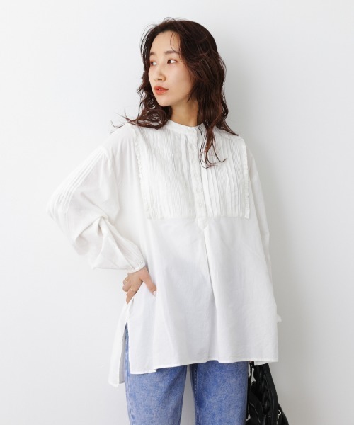 RODEO CROWNS WIDE BOWL(ロデオクラウンズワイドボウル)の「ピンタック袖ボリュームシャツ(シャツ/ブラウス・レディース・ホワイト/ブラック/イエロー・FREE)」の18枚目の写真