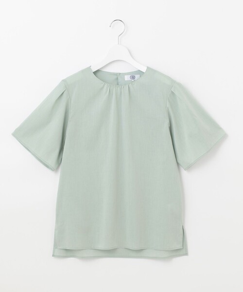 J.PRESS Ladies(J.プレス レディス)の「【洗える】 ポリエステル ラミー Poplin ボリューム スリーブ ブラウス(シャツ/ブラウス・レディース・ライトグレー系/ライトグリーン系/ネイビー系・XS)」の9枚目の写真