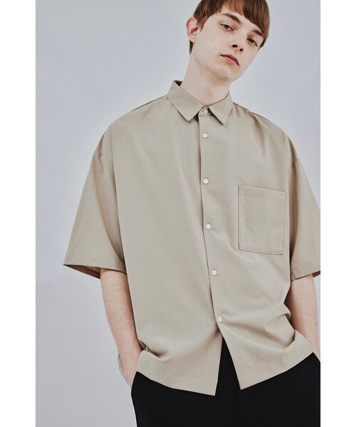 tk.TAKEO KIKUCHI(ティーケータケオキクチ)の「◆COOL MAX(R)ポリトロ抗菌BIGシャツ(シャツ/ブラウス・メンズ・ブラック/ダークブラウン/ベージュ/グレー系4・01/02/03/04)」の4枚目の写真