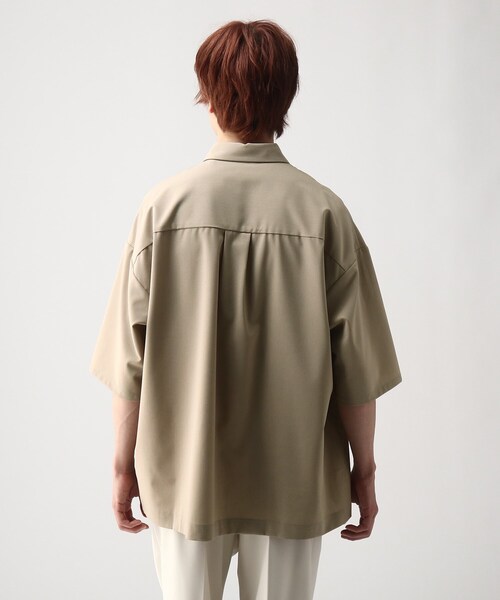 tk.TAKEO KIKUCHI(ティーケータケオキクチ)の「◆COOL MAX(R)ポリトロ抗菌BIGシャツ(シャツ/ブラウス・メンズ・ブラック/ダークブラウン/ベージュ/グレー系4・01/02/03/04)」の5枚目の写真