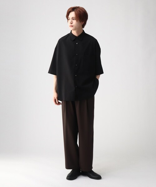tk.TAKEO KIKUCHI(ティーケータケオキクチ)の「◆COOL MAX(R)ポリトロ抗菌BIGシャツ(シャツ/ブラウス・メンズ・ブラック/ダークブラウン/ベージュ/グレー系4・01/02/03/04)」の10枚目の写真
