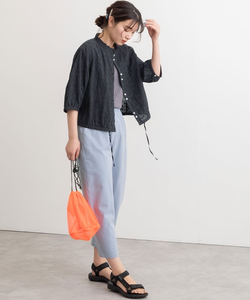 POU DOU DOU(プードゥドゥ)の「エンブロイダリー・ドット フリル衿5分袖ブラウス(シャツ/ブラウス・レディース・オフホワイト/ブラック/ベージュ・3)」の11枚目の写真