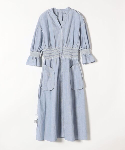 SHIPS any（シップス エニィ）の「SHIPS any:〈ウォッシャブル〉カラー シャーリング ロング ワンピース◇（ワンピース・レディース・レッド/ブラック/ブルー・ONE SIZE）」の10枚目の写真