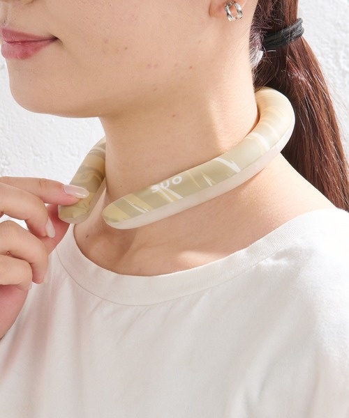 BIRTHDAY BAR（バースデイバー）の「SUO28°C  クールリング 冷却リング（アウトドアグッズ・レディース・ブラック/ベージュ/グレー/ホワイト/グリーン/オレンジ/Beige/Navy・MEDIUM/LARGE）」の5枚目の写真