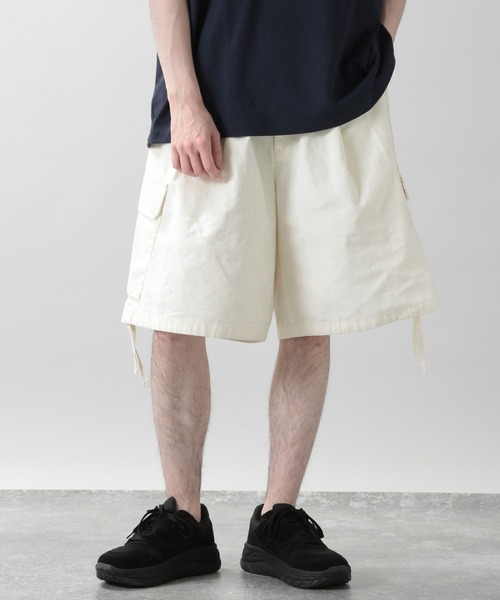 RAGEBLUE（レイジブルー）の「ミリタリーワイドカーゴショーツ（カーゴパンツ・メンズ・オリーブ/オフホワイト/ブラック・MEDIUM/LARGE）」の2枚目の写真