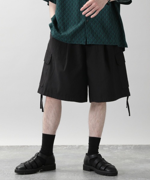 RAGEBLUE（レイジブルー）の「ミリタリーワイドカーゴショーツ（カーゴパンツ・メンズ・オリーブ/オフホワイト/ブラック・MEDIUM/LARGE）」の3枚目の写真