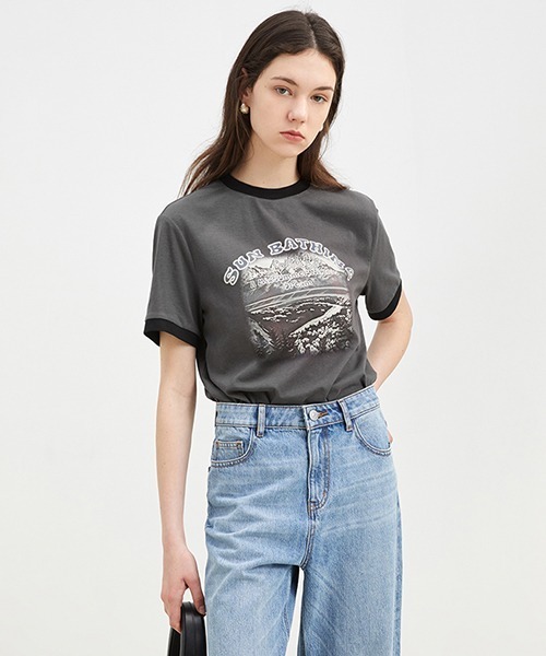 Fano Studios（ファノ ストゥディオズ）の「ヴィンテージライク プリントTシャツ FX22S078【Fano Studios】（Tシャツ/カットソー・レディース・グレー/アイボリー・M/S/L）」の5枚目の写真