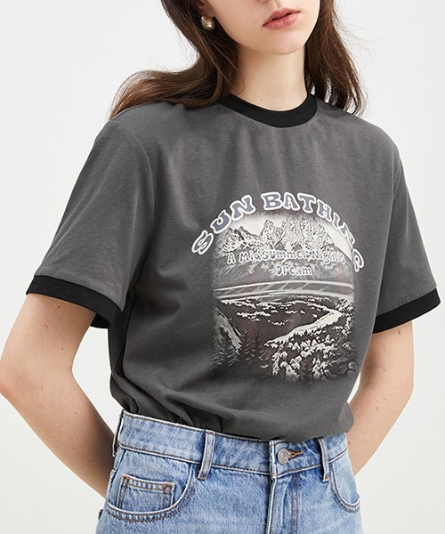 Fano Studios（ファノ ストゥディオズ）の「ヴィンテージライク プリントTシャツ FX22S078【Fano Studios】（Tシャツ/カットソー・レディース・グレー/アイボリー・M/S/L）」の7枚目の写真