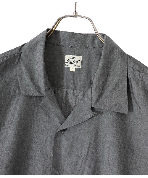 GOLD（ゴールド）の「GOLD / ゴールド：COTTON / SILK CHAMBRAY OPEN SHIRT：22A-GL38813[MUS]（シャツ/ブラウス・メンズ・ブラック/ブラック系その他・M）」の7枚目の写真