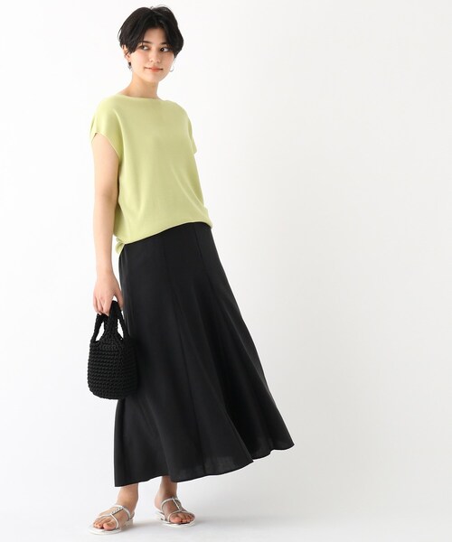 OPAQUE.CLIP（オペークドットクリップ）の「◆リネンブレンド マーメイドフレアスカート【WEB限定サイズ】（スカート・レディース・ブラック/グリーン/サンドベージュ・34/36/38/40/42）」の15枚目の写真