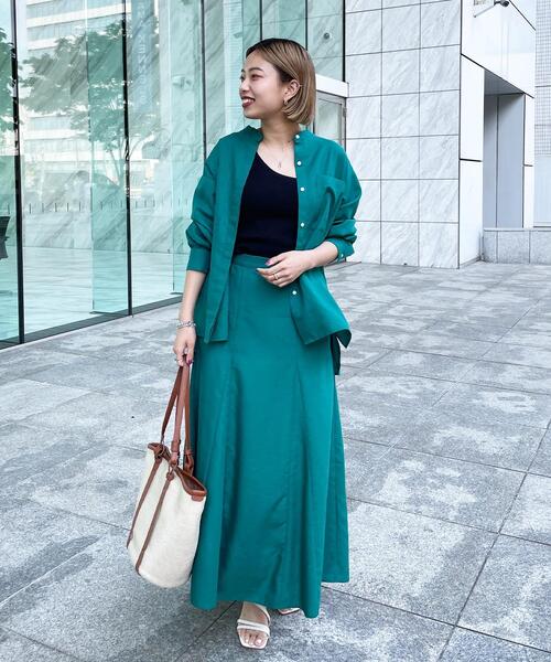 OPAQUE.CLIP（オペークドットクリップ）の「◆リネンブレンド マーメイドフレアスカート【WEB限定サイズ】（スカート・レディース・ブラック/グリーン/サンドベージュ・34/36/38/40/42）」の20枚目の写真