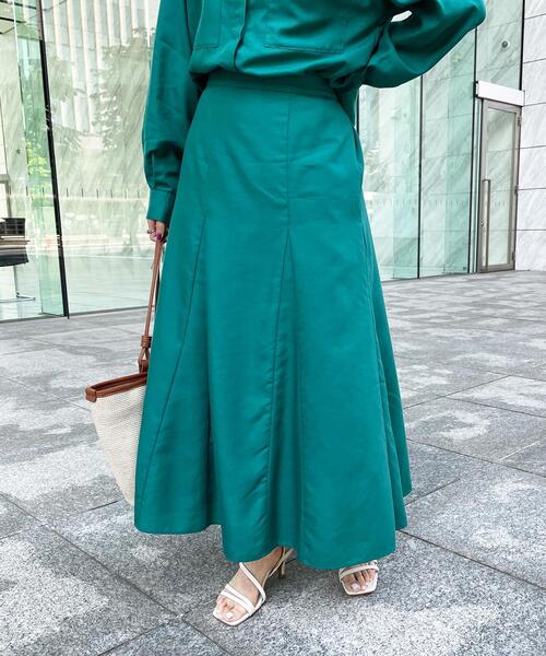 OPAQUE.CLIP（オペークドットクリップ）の「◆リネンブレンド マーメイドフレアスカート【WEB限定サイズ】（スカート・レディース・ブラック/グリーン/サンドベージュ・34/36/38/40/42）」の19枚目の写真