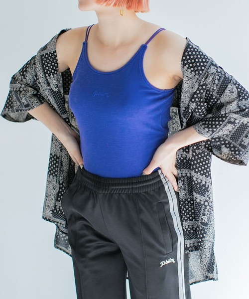 PBLIM（ページボーイリム）の「PAGEBOYLIM/カップ付きロゴシシュウキャミ（キャミソール・レディース・ブラック/オフホワイト/ブルー・FREE）」の14枚目の写真