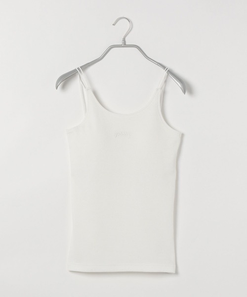 PBLIM（ページボーイリム）の「PAGEBOYLIM/カップ付きロゴシシュウキャミ（キャミソール・レディース・ブラック/オフホワイト/ブルー・FREE）」の16枚目の写真