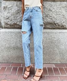 esutoreja | Damage design straight denim(デニムパンツ)