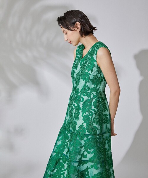 グレースコンチネンタル♡コード刺繍フレアドレス GRACE CONTINENTAL（グレースコンチネンタル）の「コード刺繍フレ