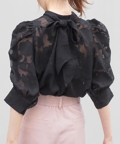 tiptop（ティップトップ）の「前後2wayボウタイ付きブラウス（シャツ/ブラウス・レディース・アイボリー/オフホワイト/ブラック・FREE）」の20枚目の写真