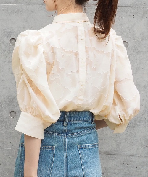 tiptop（ティップトップ）の「前後2wayボウタイ付きブラウス（シャツ/ブラウス・レディース・アイボリー/オフホワイト/ブラック・FREE）」の12枚目の写真