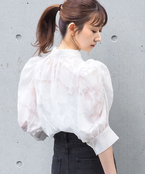 tiptop（ティップトップ）の「前後2wayボウタイ付きブラウス（シャツ/ブラウス・レディース・アイボリー/オフホワイト/ブラック・FREE）」の7枚目の写真