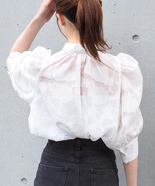 tiptop（ティップトップ）の「前後2wayボウタイ付きブラウス（シャツ/ブラウス・レディース・アイボリー/オフホワイト/ブラック・FREE）」の8枚目の写真