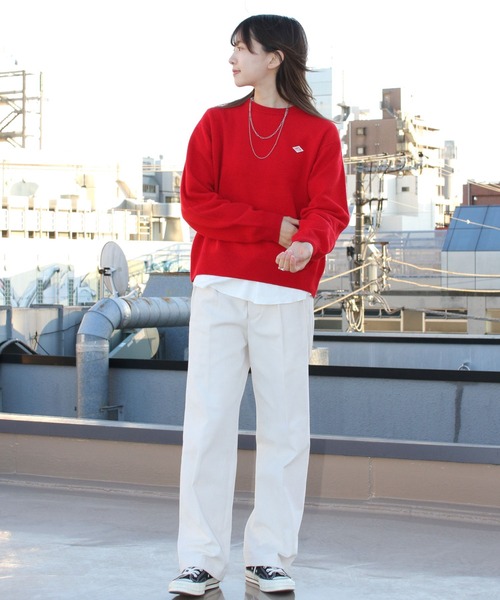 DANTON/ダントン ラムズウール クルーネックプルオーバー ロング