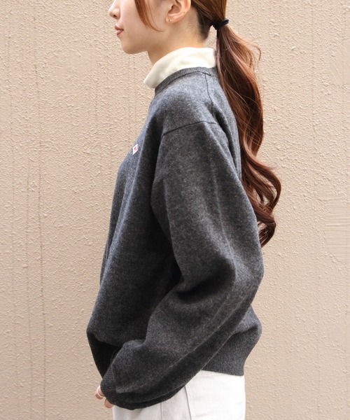 DANTON/ダントン ラムズウール クルーネックプルオーバー ロング