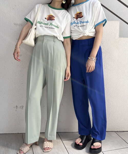 fredy emue(フレディエミュ)の「パンケーキ リンガーTシャツ(Tシャツ/カットソー・レディース・ライトブルー/グリーン/ピンク・38)」の21枚目の写真