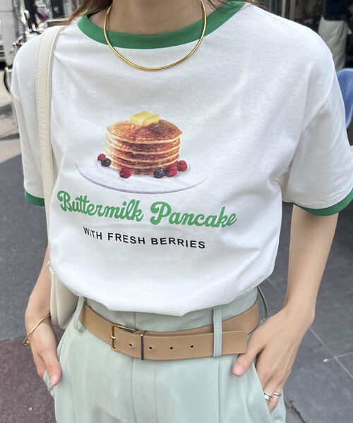 fredy emue(フレディエミュ)の「パンケーキ リンガーTシャツ(Tシャツ/カットソー・レディース・ライトブルー/グリーン/ピンク・38)」の17枚目の写真