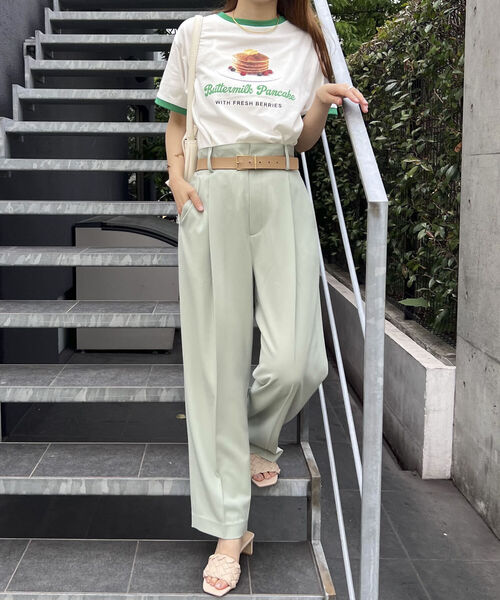 fredy emue(フレディエミュ)の「パンケーキ リンガーTシャツ(Tシャツ/カットソー・レディース・ライトブルー/グリーン/ピンク・38)」の16枚目の写真