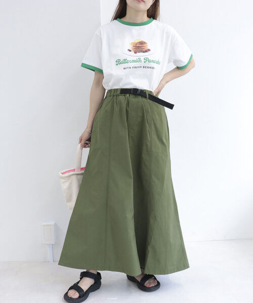 fredy emue(フレディエミュ)の「パンケーキ リンガーTシャツ(Tシャツ/カットソー・レディース・ライトブルー/グリーン/ピンク・38)」の11枚目の写真