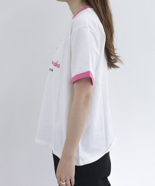 fredy emue(フレディエミュ)の「パンケーキ リンガーTシャツ(Tシャツ/カットソー・レディース・ライトブルー/グリーン/ピンク・38)」の5枚目の写真