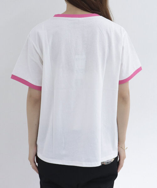 fredy emue(フレディエミュ)の「パンケーキ リンガーTシャツ(Tシャツ/カットソー・レディース・ライトブルー/グリーン/ピンク・38)」の4枚目の写真