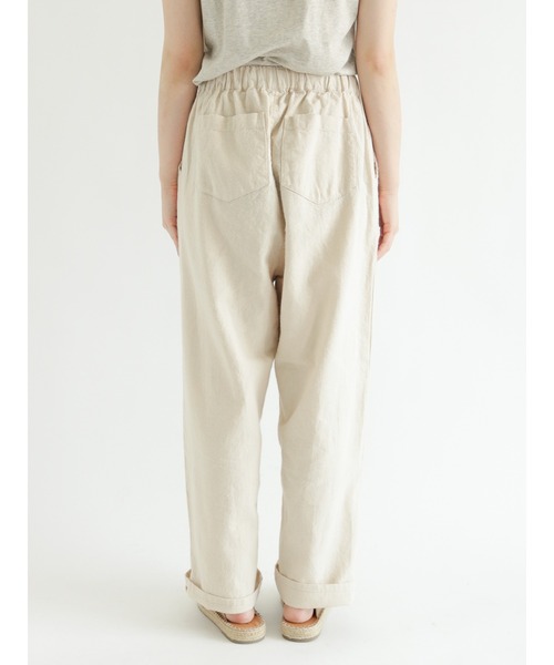 Samansa Mos2（サマンサ モスモス）の「コットンリネンストレートイージーパンツ（その他パンツ・レディース・ブラック/グリーン/マスタード/キナリ・ﾌﾘ-）」の14枚目の写真