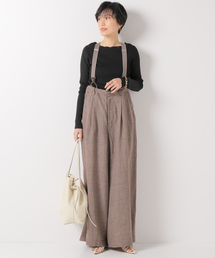 IENA | 【CURRENTAGE/カレンテージ】サスペンダーワイドパンツ(その他パンツ)