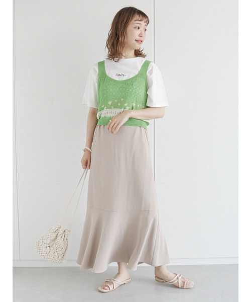 ehka sopo（エヘカソポ）の「マーメイドスカート(セットアップ可)（スカート・レディース・ブラック/ベージュ/グリーン・ﾌﾘ-）」の18枚目の写真