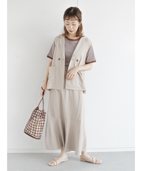 ehka sopo（エヘカソポ）の「マーメイドスカート(セットアップ可)（スカート・レディース・ブラック/ベージュ/グリーン・ﾌﾘ-）」の11枚目の写真