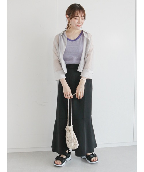 ehka sopo（エヘカソポ）の「マーメイドスカート(セットアップ可)（スカート・レディース・ブラック/ベージュ/グリーン・ﾌﾘ-）」の7枚目の写真