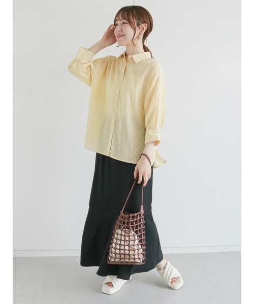 ehka sopo（エヘカソポ）の「マーメイドスカート(セットアップ可)（スカート・レディース・ブラック/ベージュ/グリーン・ﾌﾘ-）」の17枚目の写真