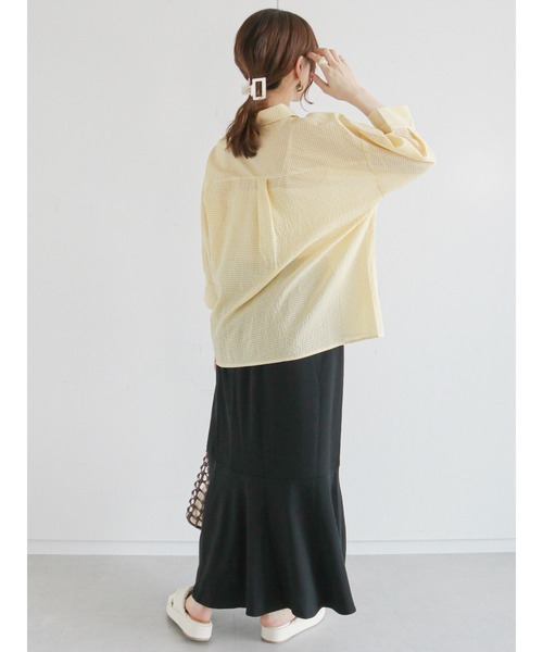 ehka sopo（エヘカソポ）の「マーメイドスカート(セットアップ可)（スカート・レディース・ブラック/ベージュ/グリーン・ﾌﾘ-）」の15枚目の写真