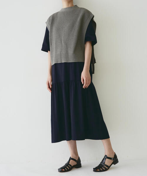 human woman(ヒューマンウーマン)の「◆ティアードワンピース(ワンピース・レディース・パープル/ネイビー・MEDIUM)」の16枚目の写真